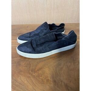 Vince Women's Slip On Sneakers Shoes Suede Leather Black Casual Comfort Size 11
